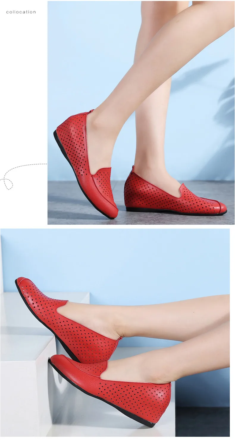 2019 New High Heels Women Shoes Casual Leather Platform Shoes Woman Wedges Shoes Loafers Heigh Increasing Zapatos Mujer (7)