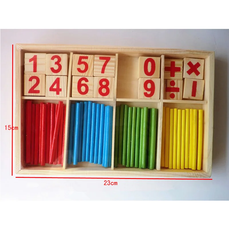 Montessori Toys Math Educational Wooden Toys for Children Early Learning Puzzle Kids Number Counting Sticks Teaching Aids