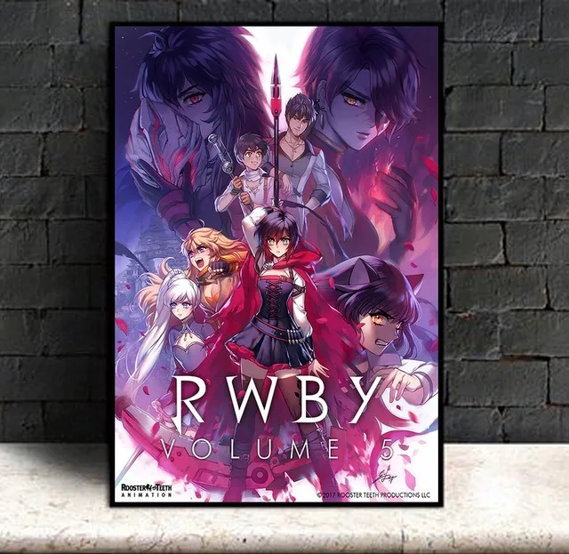 Печать на холсте украшение дома Rwby Классический Аниме Стены Модульная художественная картина картины скандинавском стиле плакат прикроватный фон - Цвет: BO xianru557-01