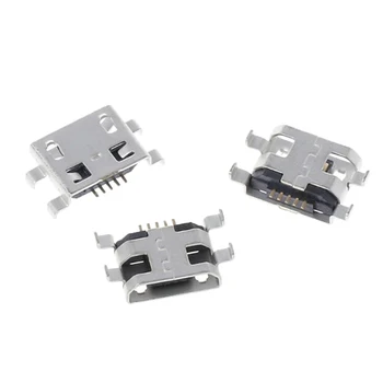 

10pcs Micro USB 5pin B Type 0.8mm Female Connector For Mobile Phone Mini USB Jack Connector 5pin Charging Socket Four Feet Plug