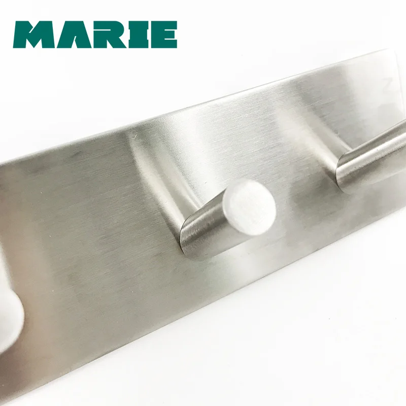 Multifunctional 4 Bathroom Hooks Space-saving Self Adhesive Hook High Quality Stainless Steel Wall-mounted Hooks Sticky Hook