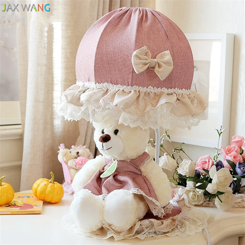 Spitze Stoff Bar Tischlampe Led Schonen Prinzessin Schreibtisch Lichter Fur Kinderzimmer Madchen Schlafzimmer Nachttischlampen Home Beleuchtung Kinder Geschenk Table Lamp Bear Table Lamplampe Princesse Aliexpress