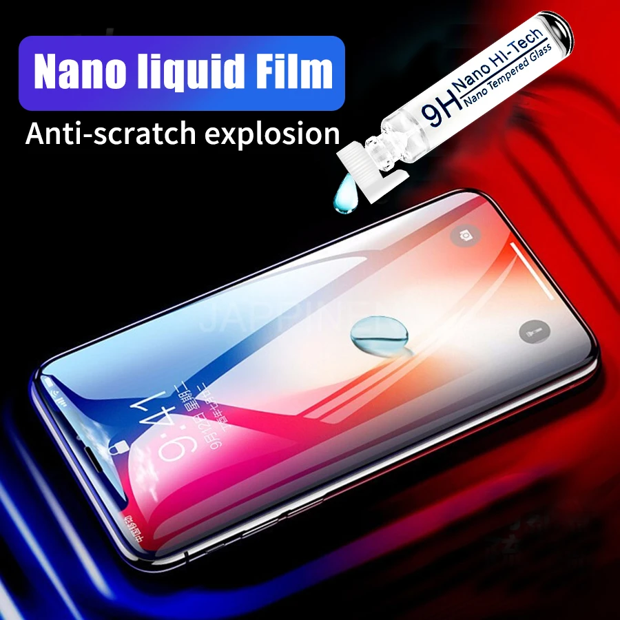 

Nano Liquid Screen Protector For iPhone 7 8 6 XS Max XR 9D Full Cover Invisible Film For Xiaomi K20 9T Pro Universal Smartphone