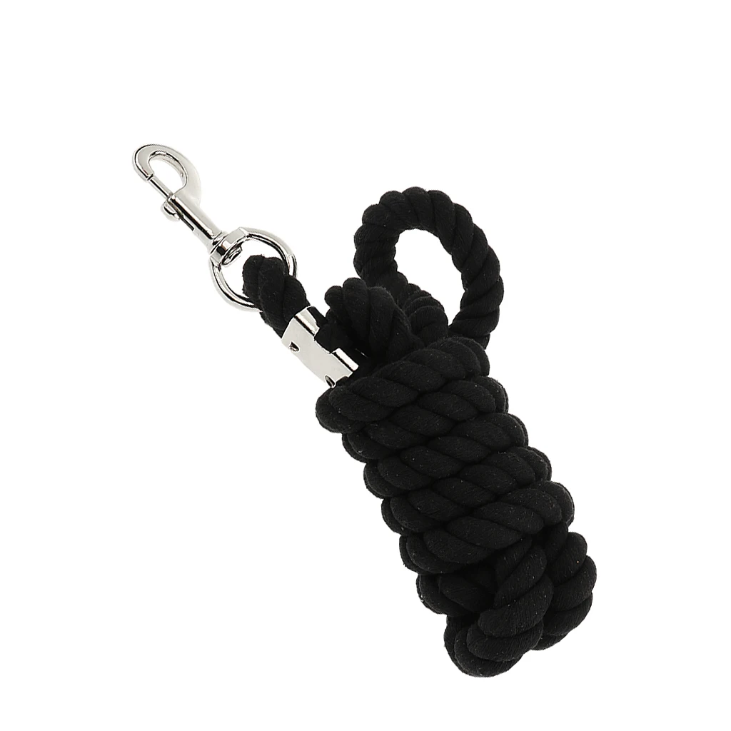 Perfeclan  Premium Horse Lead Ropes Cotton Weave Rein Halters Braided Reins 2.5 m Extra Thick Rope 