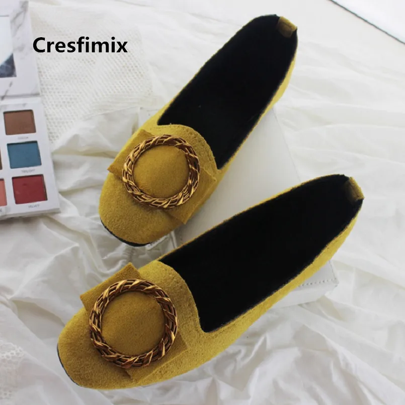 Cresfimix Женская мода Классическая обувь без застежки на плоской подошке милая
