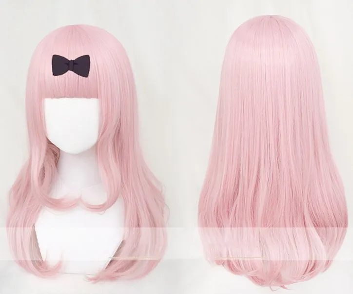 perruque rose cosplay