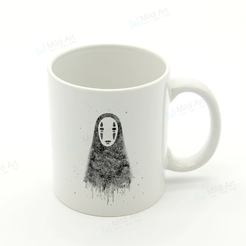 

Watercolor Japanese Anime Spirit Away Miyazaki Cartoon Kitchen Cafe Ceramic Water Cup Creative Kids Gift Coffee Tea Beer Mug Set