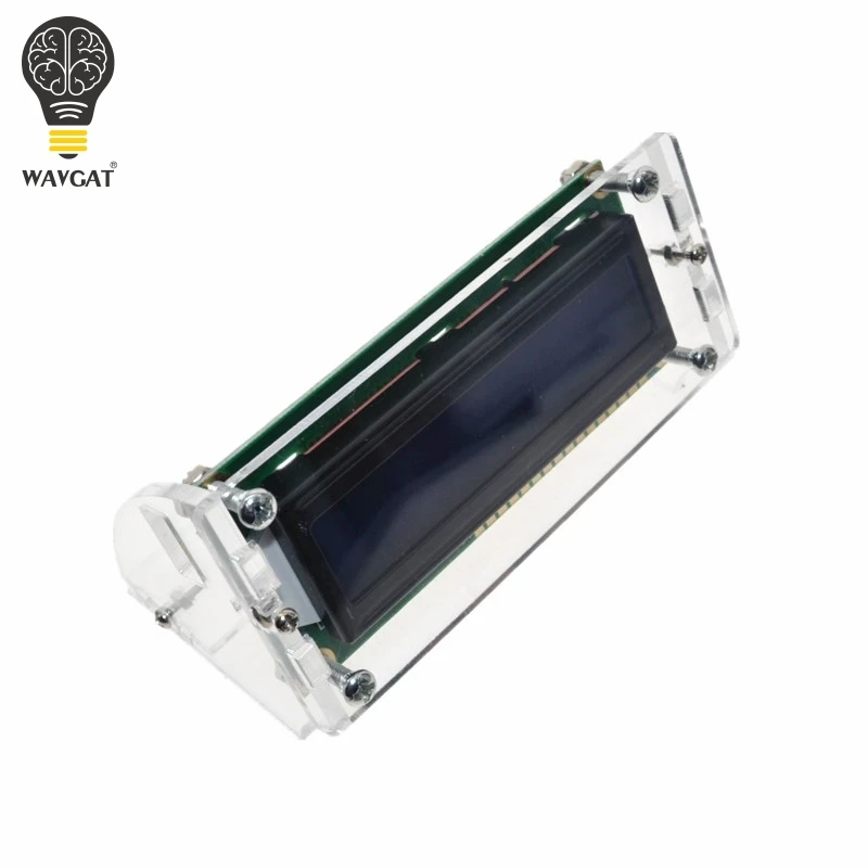 Прозрачный акриловый корпус SUQ для ЖК экрана LCD1602 с винтом/гайкой держатель (без