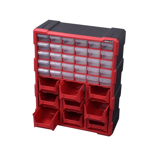 Newacalox Wall Mounted Toolbox Drawer Plastic Parts Storage
