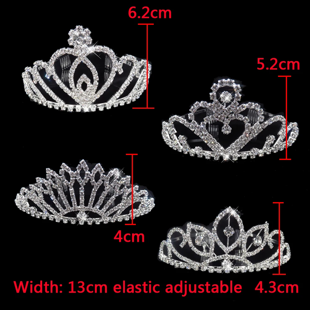 Hot Fashion Bridal Tiara & Crown Luxury Princess Wedding Party Hair Jewelry Women Girl Heart Crystal Prom Headband hair accessory jewelry set jewelry accessories hair headdress bridal headwear hair band crown