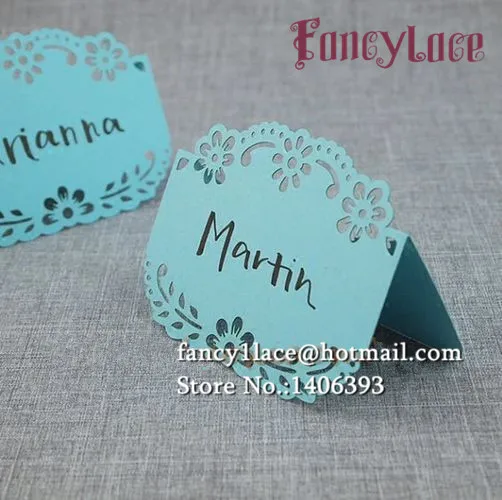 

50pcs Flower Laser Party Table Name Place Cards Wedding Table Decoration Mariage favors And Gifts Party Supplies Party Decor