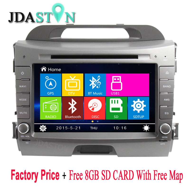 JDASTON 8 2 Din In Dash font b Car b font Multimedia DVD Player For KIA