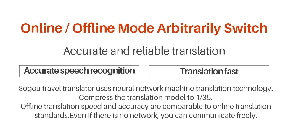Sogou голосовой переводчик Портативный Смарт 42 языковой перевод 3," сенсорный экран и картинка в режиме реального времени двусторонний офлайн перевод