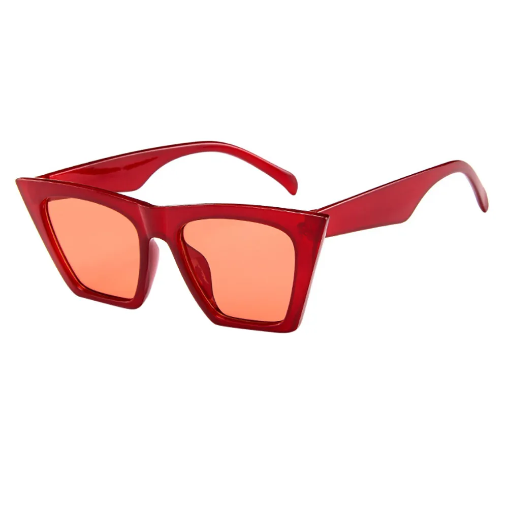 Модные женские, дамские, большие очки для вождения, винтажные Ретро солнцезащитные очки «кошачий глаз», модные аксессуары, очки для женщин, для улицы, анти-УФ - Название цвета: Красный