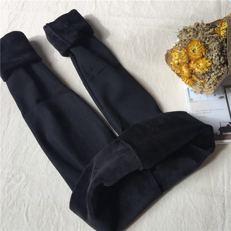 Женские зимние теплые бархатные утолщенные легинсы, повседневные женские обтягивающие штаны из хлопка и флиса, эластичные полосатые штаны B88219F