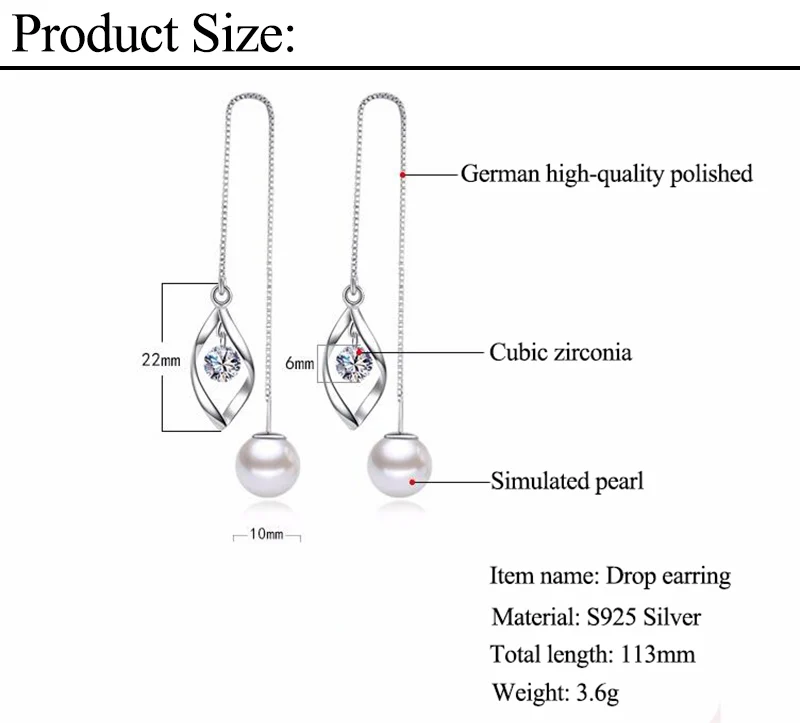 JYouHF, Новое поступление, идеальная огранка, кубический цирконий, Кристальные серьги для женщин, длинные серьги с жемчужной подвеской, серьги с кисточками