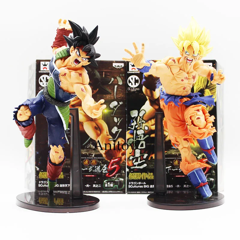 

22CM Dragon ball Z SCultures BIG Resurrection Of F Styling God Super Saiyan Son Goku Bardock PVC action Figure Toy KT1759