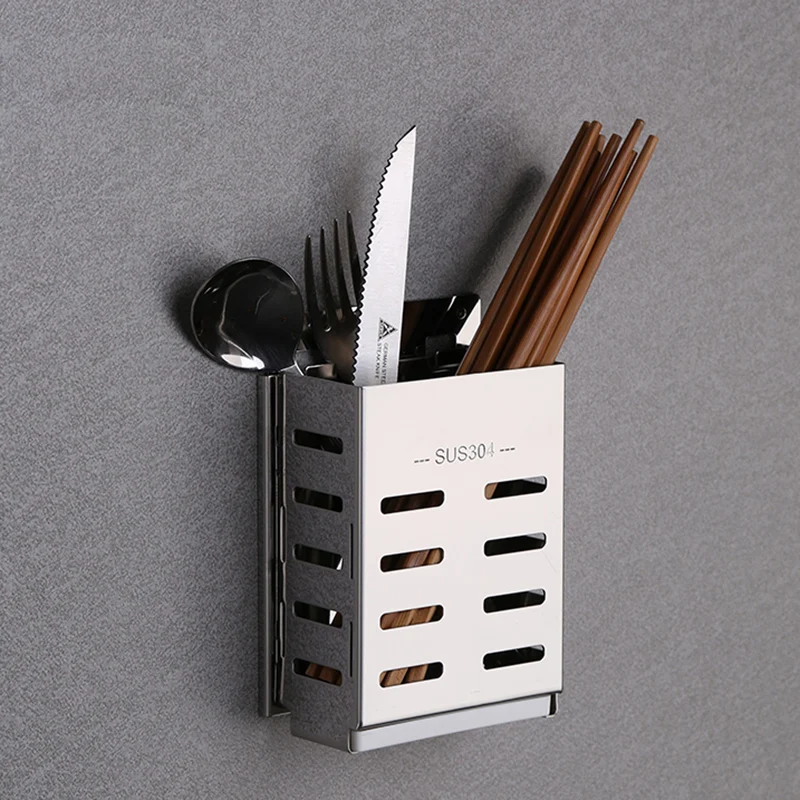 Multi-function Stainless steel chopstick cage reinforced spoon rack knife holder fork shelves kitchen supplies organizer Multi-function Stainless steel chopstick cage reinforced spoon rack knife holder fork shelves kitchen supplies organizer