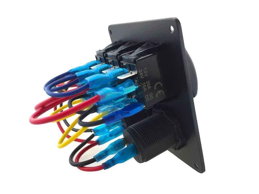 DC12V 24V светодиодный вольтметр + двойной USB 3.1A розетка зарядного устройства 3 банды