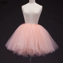 Aohaolee 50 см Длина Для женщин миди юбки skirtspuffy Тюлевая юбка бальное платье Свадебная вечеринка Винтаж Лолита Нижняя юбка Falda Mujer Saias