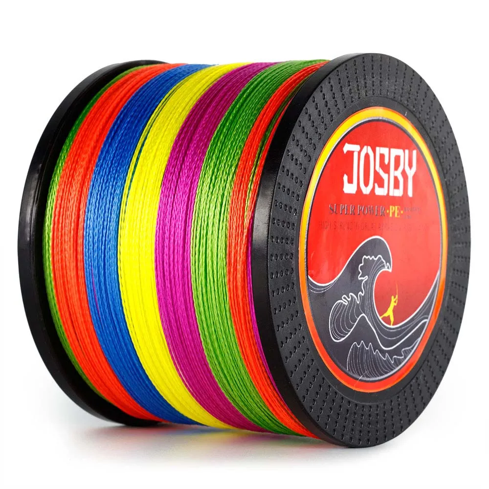 JOSBY 4 و 8 السواحل 300 M 500M1000M صنارة صيد بولي ايثيلين مجدول مضفر الصيد صافي خط طائرة ورقية خط سوبر لبس و قوي