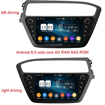 

9" Oen din car dvd player for hyundai I20 2018 2019 RHD LHD android 9.0 car multimedia gps glonass 8core RAM 4G ROM 64G WIFI rds