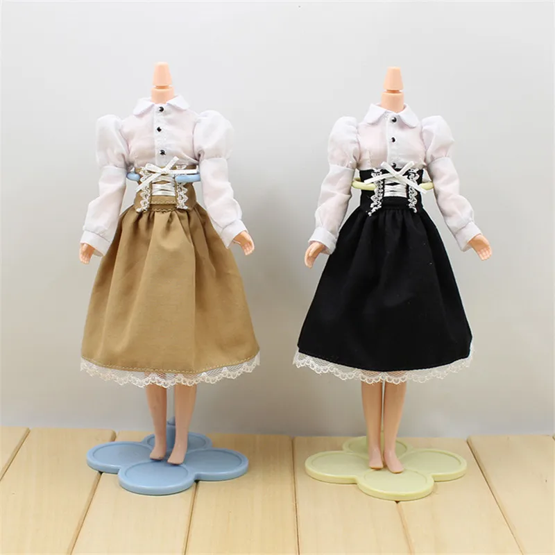 DBS ICY Blyth doll clothes белая рубашка коричневая/черная юбка подходит для 1/6 совместного