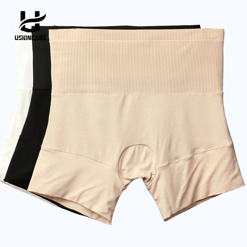 USKINCARE 3 Pieces/Lot Women Safety Panties Elastic High Waist