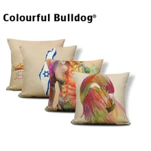 Animales cojines retro pájaros cuerpo funda de almohada Bohemia boda decoración del hogar funda de almohada Rosa 45*45 mezcla de algodón Pastel