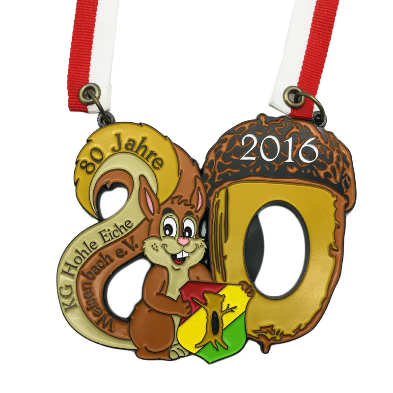 

Factory direct small squirrel 3D medal new paint souvenir medal k2002036