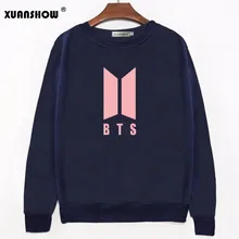 XUANSHOW 2018 Autumn Winter New LOVE YOURSELF Letters Women Sweatshirts Kpop Bangtan Boys Fans Clothing Women Pullovers Hoodies