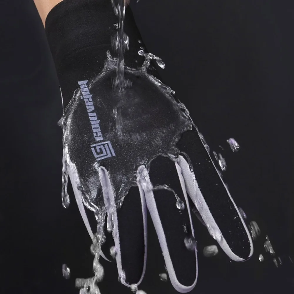 Сенсорный экран зимние теплые с флисовой подкладкой теплые перчатки водостойкие ветрозащитные Открытый спортивные перчатки для верховой