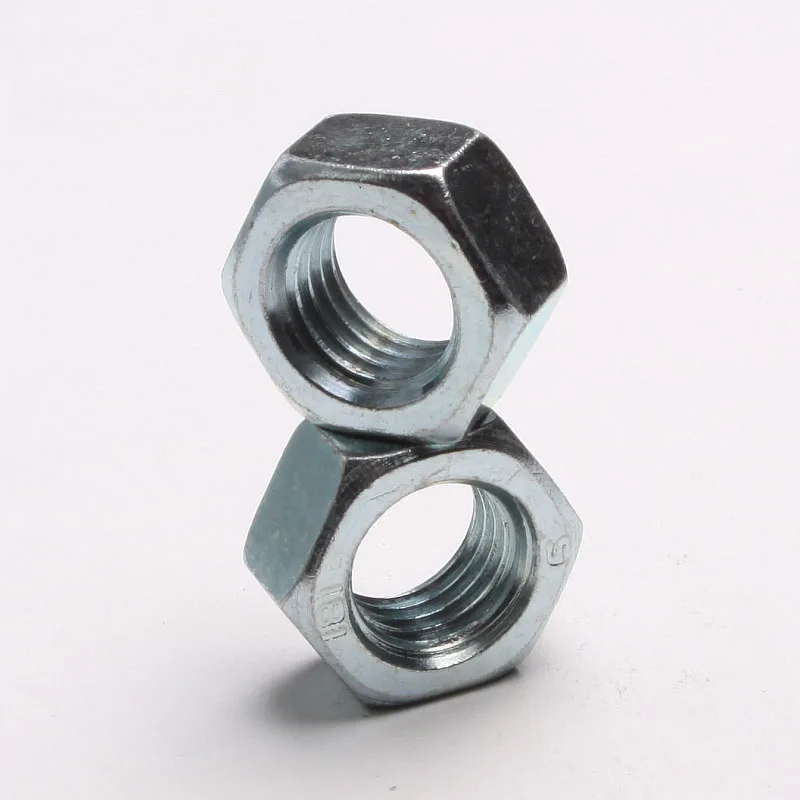 1PCS 8.8 Galvanized High Strength Galvanized Hex Nut White Zinc Nut 8