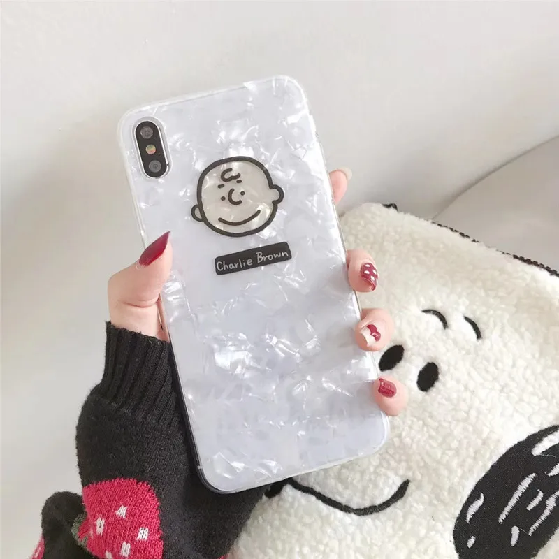 

Phone Cases for Iphone X 6 6S 7 8 Plus Soft TPU Cover for Iphone X Xr Xs Max 6 7 8 Conch Shell Cute Cartoon Phone Cases Fundas