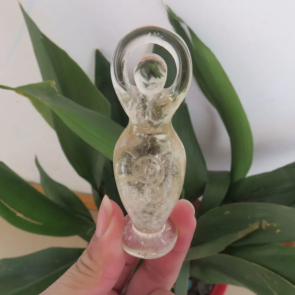 

New ! 48g Amazing Natural Citrine Quartz Crystal Carving Skull Hand Carved "Statue of Liberty" For Collection Reiki Healing