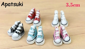 

1Pair 3.5cm Fashion Canvas Shoes For Blythe Dolls Causal Shoes For Barbie Doll House Mini Shoes For 1/6 BJD Doll Accessories