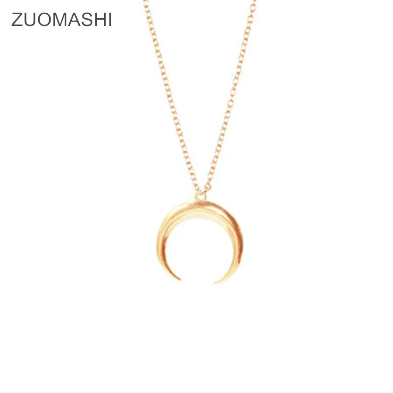 

Hot selling fashion jewelry Crescent horns moon Simple pendant necklace party gift for women girl Collier de lune femme