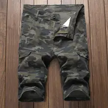 Бренд newsosoo Для мужчин s Повседневное мульти карманные шорты милитари Для мужчин камуфляж карго-шорты камуфляжные модная обувь по колено шорты Размеры 29-38