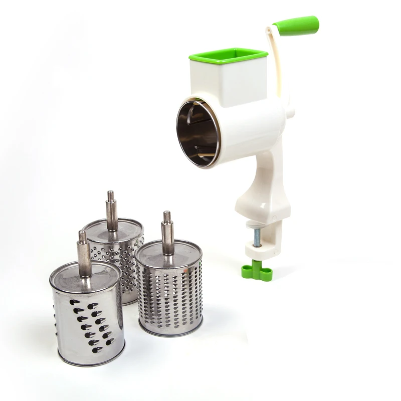 

manual vegetable cutter rotary grater 4 replaceable drums potato fruit cheeses slicer vegetable Shredder Kitchen Gadgets