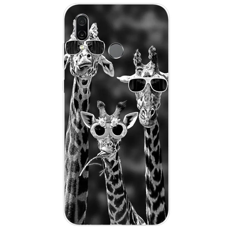 Chic Floral & Animal Print Soft TPU Silicone Case for Huawei Honor Play - 6.3 Protective Phone Cover
