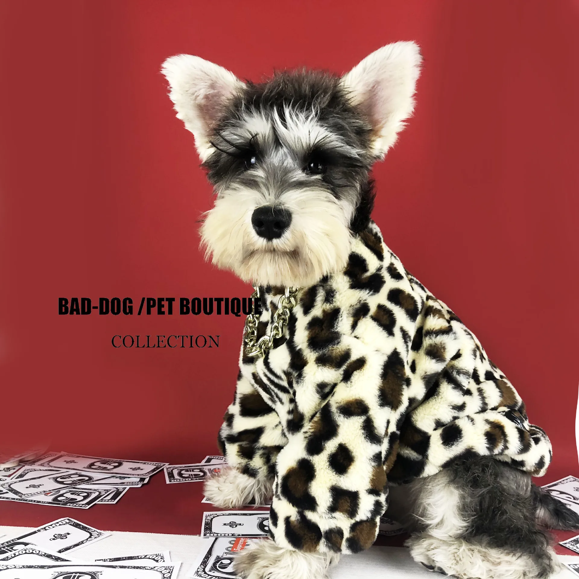 Супер теплое пальто для собаки, зимняя одежда для собак куртка для домашних животных, Леопардовый модный дизайн для шнауцера бульдога всех размеров собак Прямая поставка - Цвет: light leopard