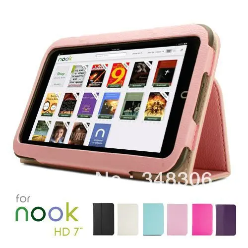 Leather Case Cover/stylus for Barnes & Noble Nook HD 7 inch Tablet Free