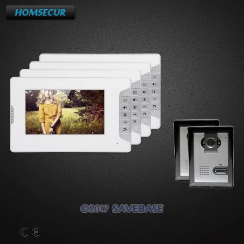 

HOMSECUR 7inch Video Door Intercom System with Intra-monitor Audio Intercom for Apartment