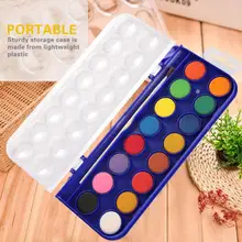 16 цветов сплошной акварельный торт с кисточкой(661-16 цветов