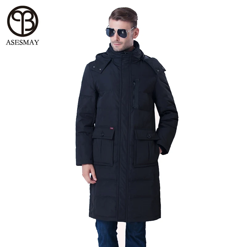 Men winter jacket 2016 brand goose feather jackets thick male warm x