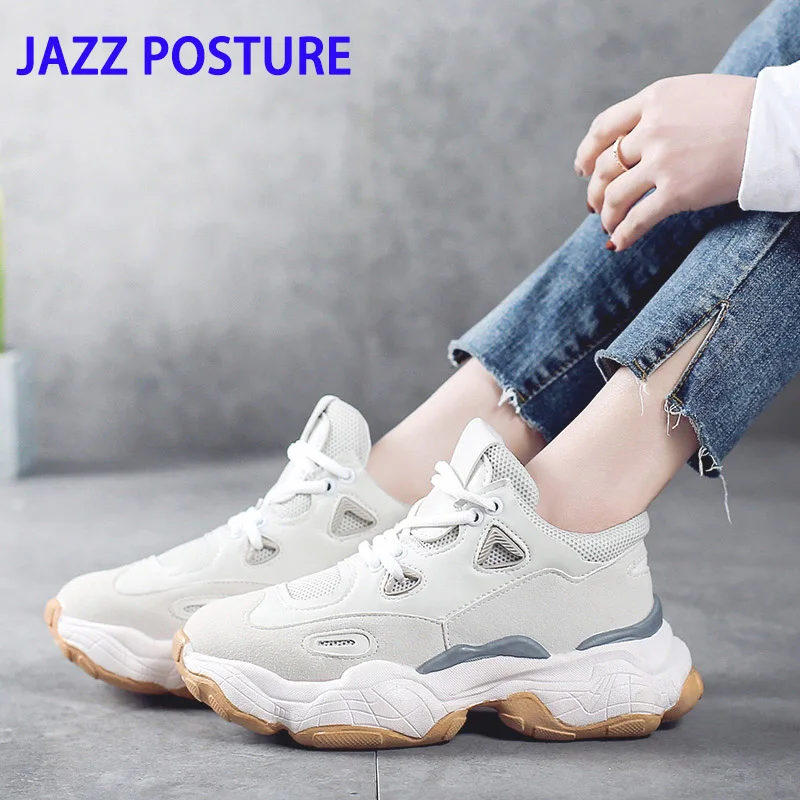 

Casual shoes women's thick sneakers fashion dad shoes women's spring and autumn white thick sports shoes vulcanized shoes 111