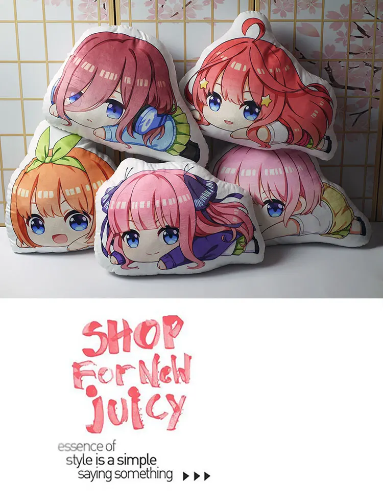 Куинтэссенция кувшин Подушка игрушка Go-Toubun no Hanayome Ichika Nino Miku Yotsuba Itsuki фигурка плюшевая Мягкая кукла 45 см