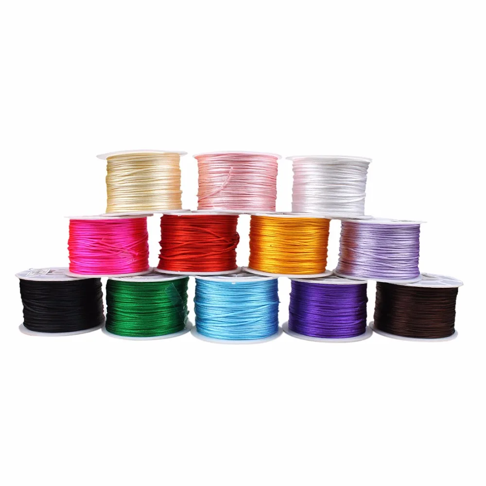 

15meter/pack width1.5mm Acrylic Waxed Cord colorful wax cord Beading string thread Rope for bracelet marking fitting For Jewelry