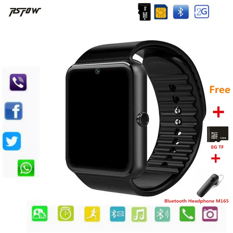 

Smart Watch GT08 Clock Support 2G Sim 8G TF Card Push Message Bluetooth Connectivity Android Phone Free Watch Box Headphone M165