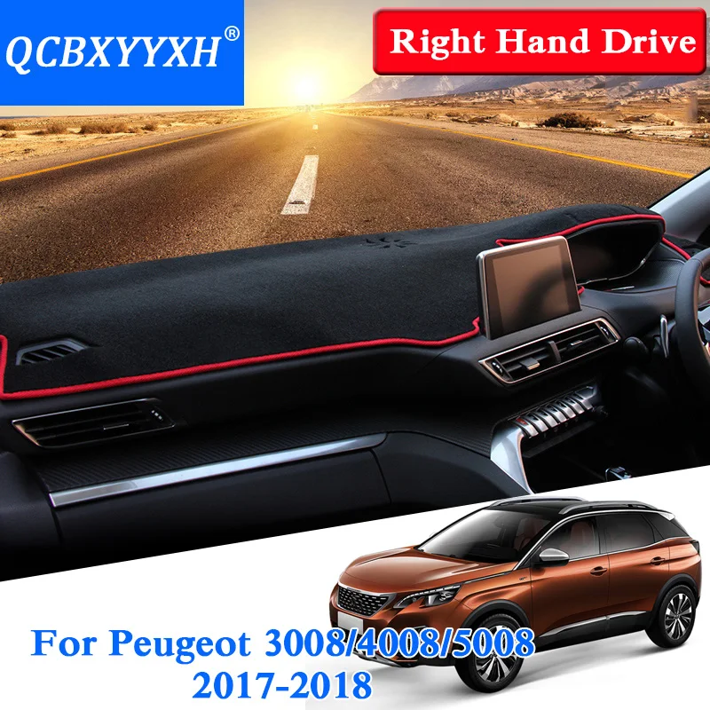 QCBXYYXH для peugeot 3008 4008 5008- приборная доска rhd Коврик защитный для интерьера Photophobism коврик тент подушка для стайлинга автомобилей